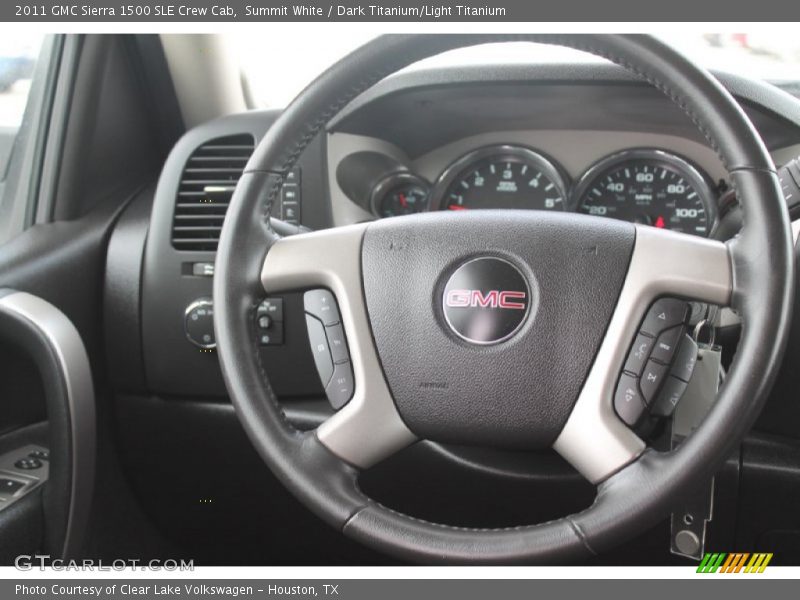 Summit White / Dark Titanium/Light Titanium 2011 GMC Sierra 1500 SLE Crew Cab