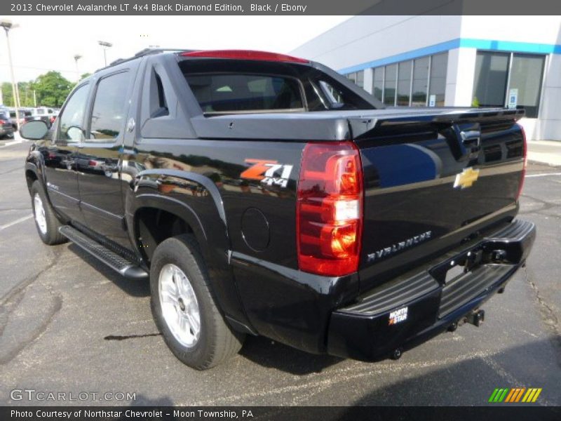 Black / Ebony 2013 Chevrolet Avalanche LT 4x4 Black Diamond Edition
