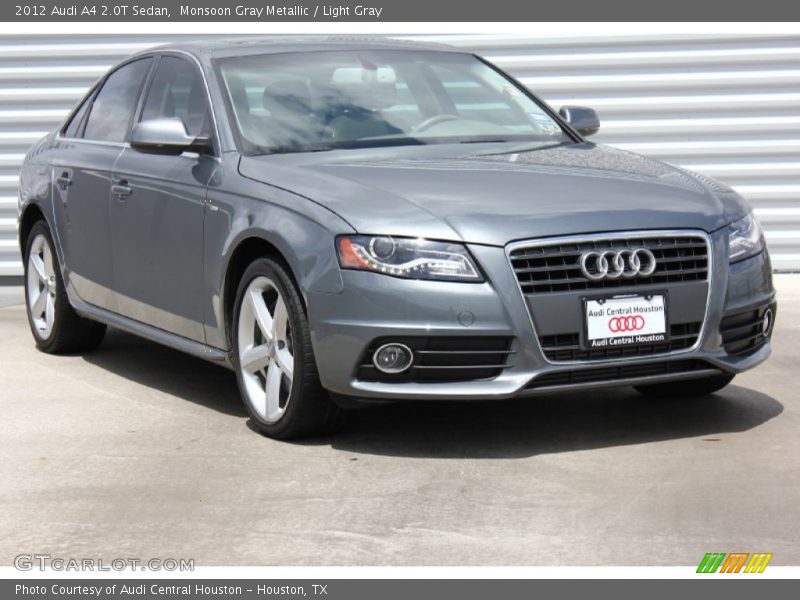 Monsoon Gray Metallic / Light Gray 2012 Audi A4 2.0T Sedan