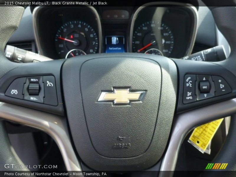 Black Granite Metallic / Jet Black 2015 Chevrolet Malibu LT