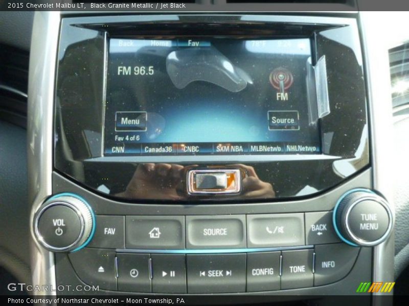 Black Granite Metallic / Jet Black 2015 Chevrolet Malibu LT