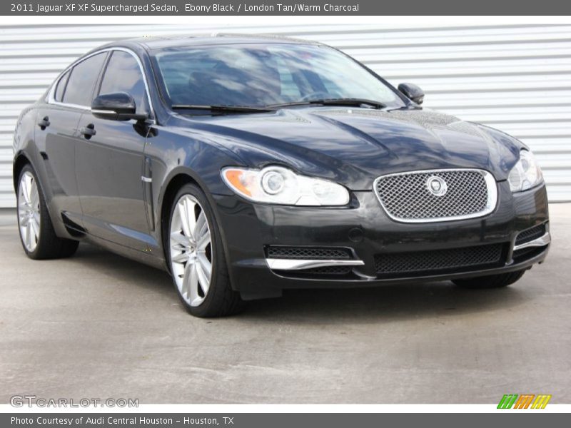 Ebony Black / London Tan/Warm Charcoal 2011 Jaguar XF XF Supercharged Sedan
