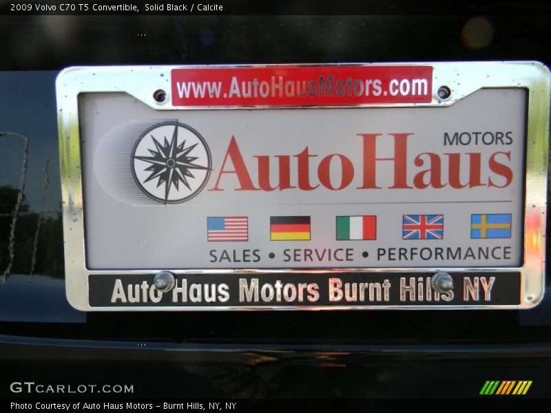 Solid Black / Calcite 2009 Volvo C70 T5 Convertible