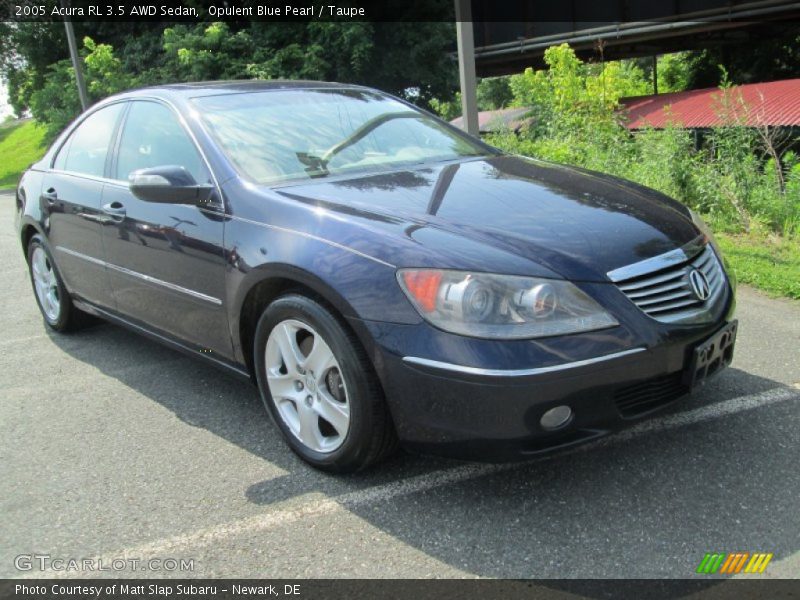 Opulent Blue Pearl / Taupe 2005 Acura RL 3.5 AWD Sedan