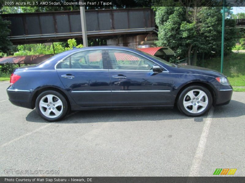 Opulent Blue Pearl / Taupe 2005 Acura RL 3.5 AWD Sedan