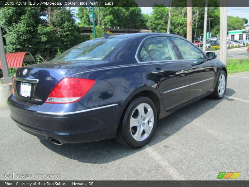 Opulent Blue Pearl / Taupe 2005 Acura RL 3.5 AWD Sedan