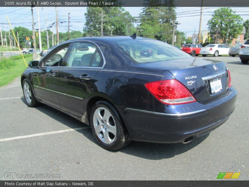 Opulent Blue Pearl / Taupe 2005 Acura RL 3.5 AWD Sedan