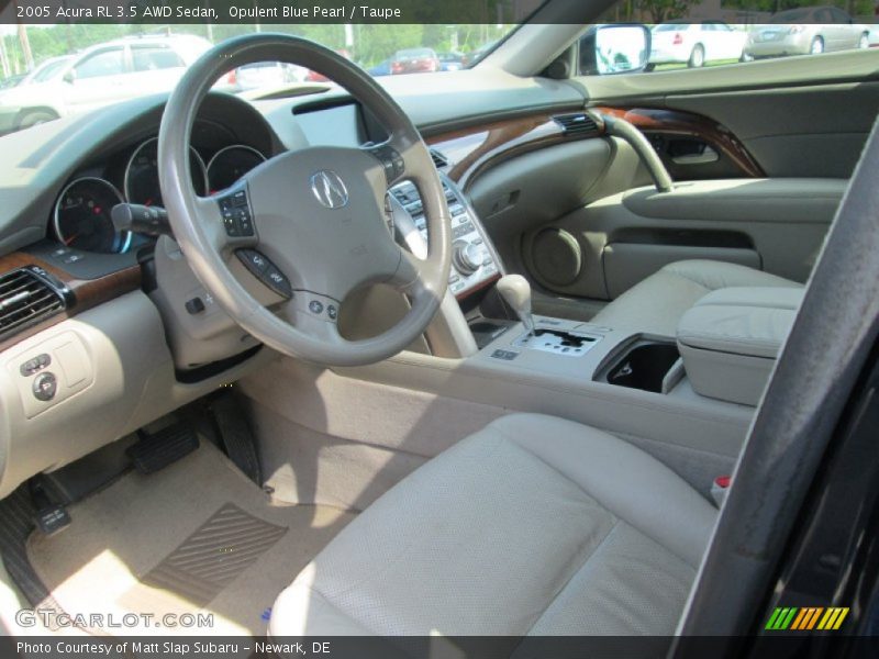 Opulent Blue Pearl / Taupe 2005 Acura RL 3.5 AWD Sedan
