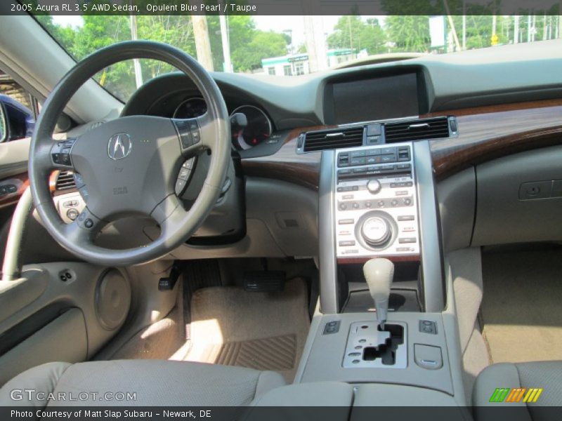 Opulent Blue Pearl / Taupe 2005 Acura RL 3.5 AWD Sedan