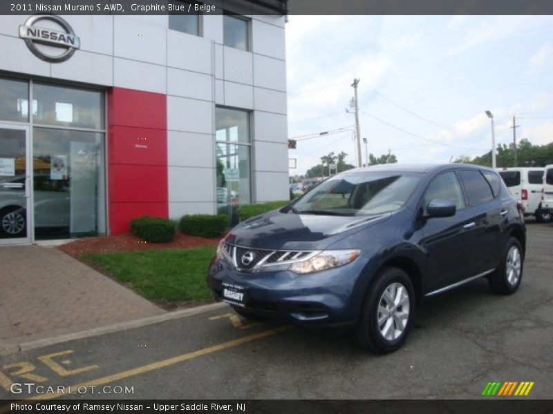 Graphite Blue / Beige 2011 Nissan Murano S AWD