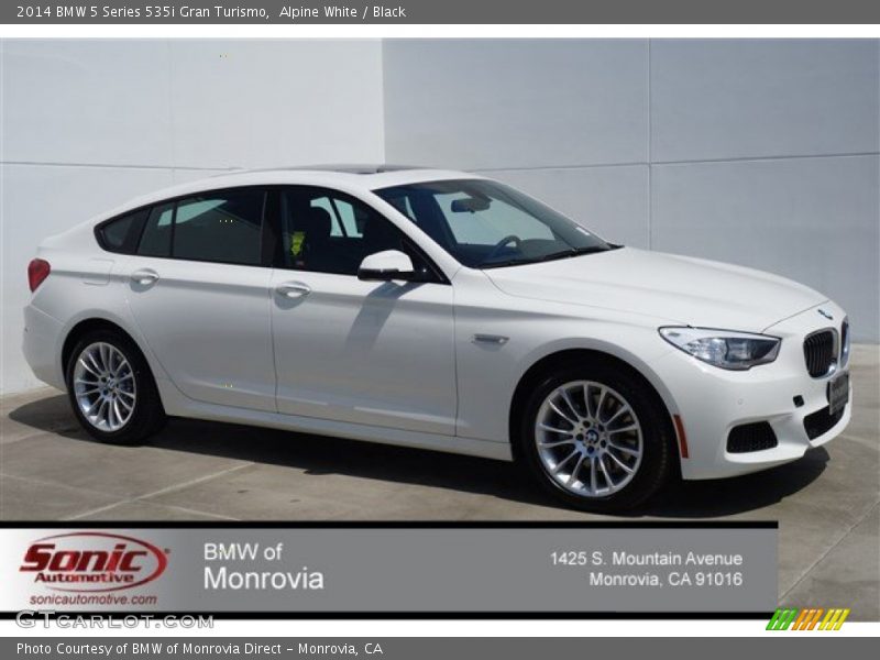 Alpine White / Black 2014 BMW 5 Series 535i Gran Turismo
