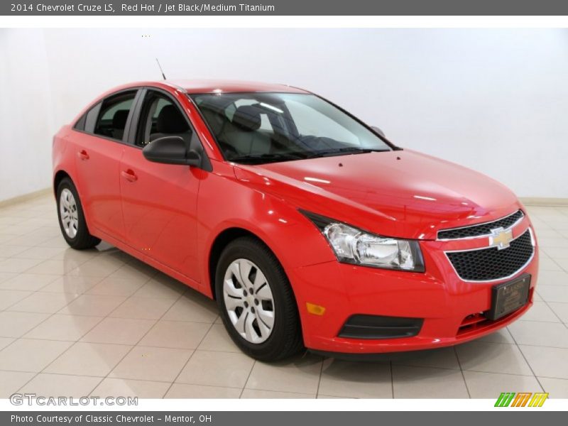 Red Hot / Jet Black/Medium Titanium 2014 Chevrolet Cruze LS