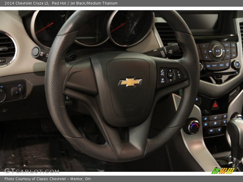 Red Hot / Jet Black/Medium Titanium 2014 Chevrolet Cruze LS