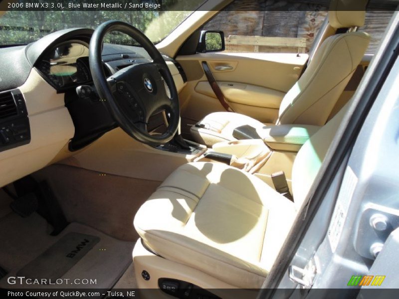 Blue Water Metallic / Sand Beige 2006 BMW X3 3.0i