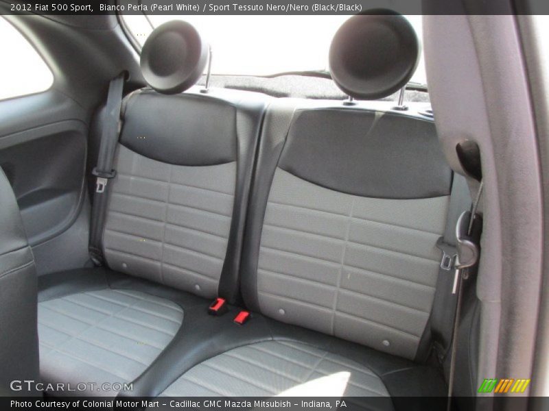 Bianco Perla (Pearl White) / Sport Tessuto Nero/Nero (Black/Black) 2012 Fiat 500 Sport