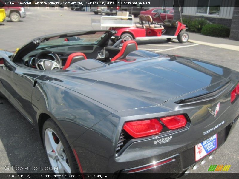 Cyber Gray Metallic / Adrenaline Red 2014 Chevrolet Corvette Stingray Convertible