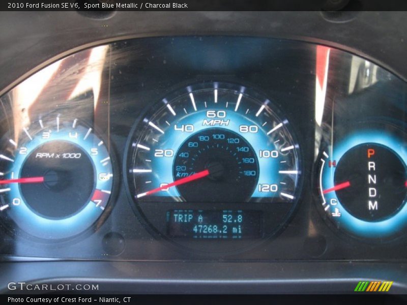 Sport Blue Metallic / Charcoal Black 2010 Ford Fusion SE V6