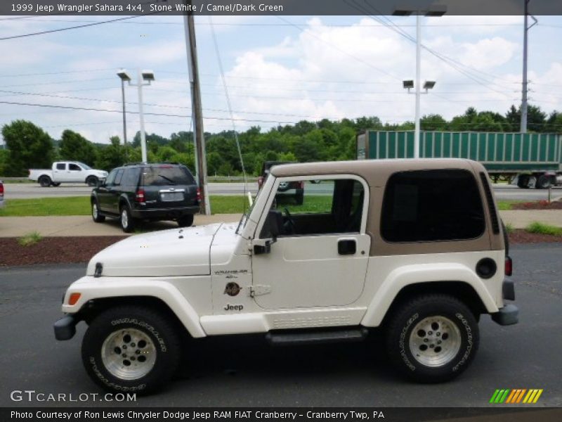 Stone White / Camel/Dark Green 1999 Jeep Wrangler Sahara 4x4