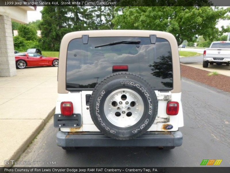 Stone White / Camel/Dark Green 1999 Jeep Wrangler Sahara 4x4