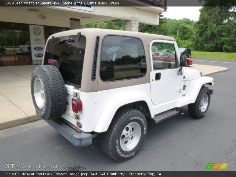 Stone White / Camel/Dark Green 1999 Jeep Wrangler Sahara 4x4