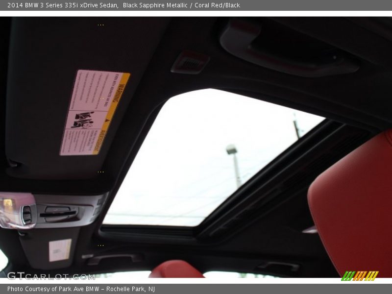 Black Sapphire Metallic / Coral Red/Black 2014 BMW 3 Series 335i xDrive Sedan