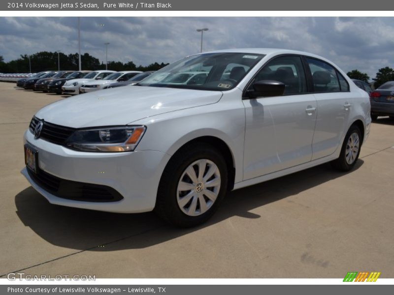 Pure White / Titan Black 2014 Volkswagen Jetta S Sedan