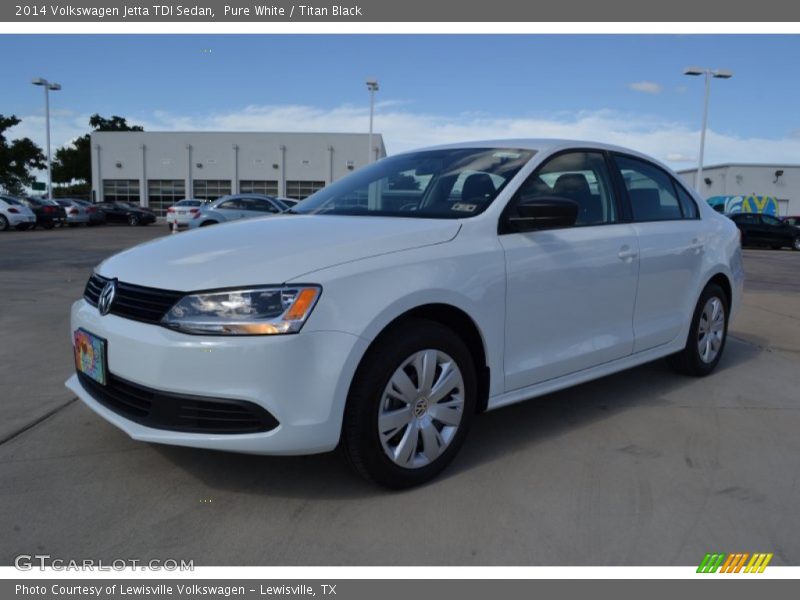 Pure White / Titan Black 2014 Volkswagen Jetta TDI Sedan