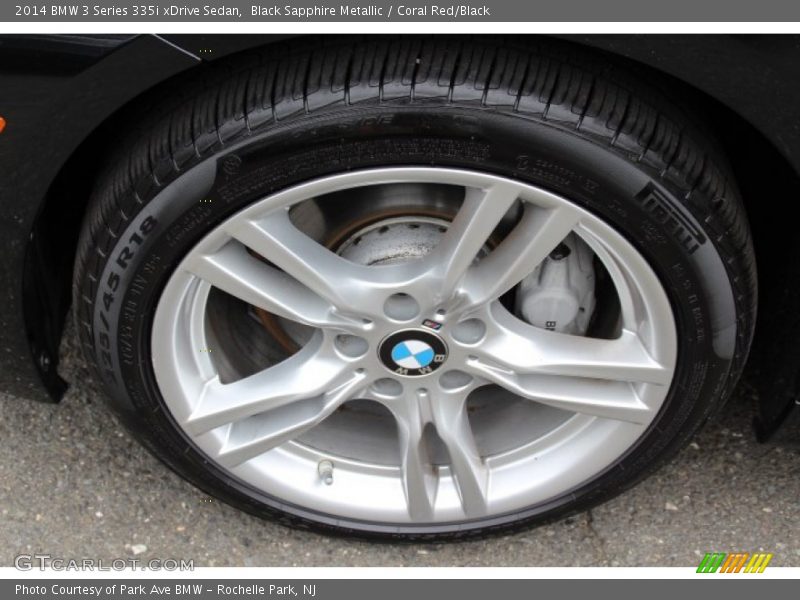 Black Sapphire Metallic / Coral Red/Black 2014 BMW 3 Series 335i xDrive Sedan