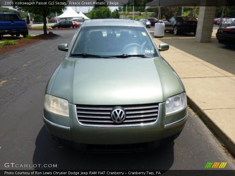 Fresco Green Metallic / Beige 2003 Volkswagen Passat GLS Sedan