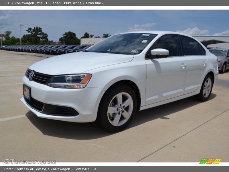 Pure White / Titan Black 2014 Volkswagen Jetta TDI Sedan