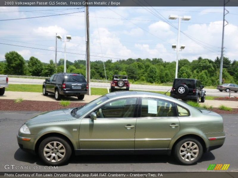 Fresco Green Metallic / Beige 2003 Volkswagen Passat GLS Sedan