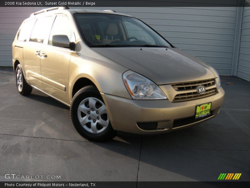 Sunset Gold Metallic / Beige 2008 Kia Sedona LX