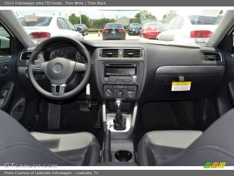 Pure White / Titan Black 2014 Volkswagen Jetta TDI Sedan
