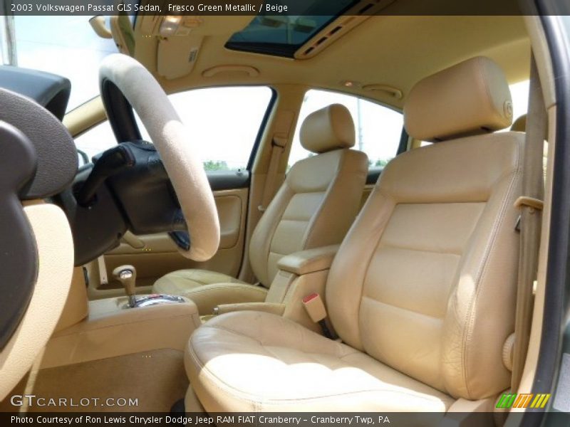 Fresco Green Metallic / Beige 2003 Volkswagen Passat GLS Sedan