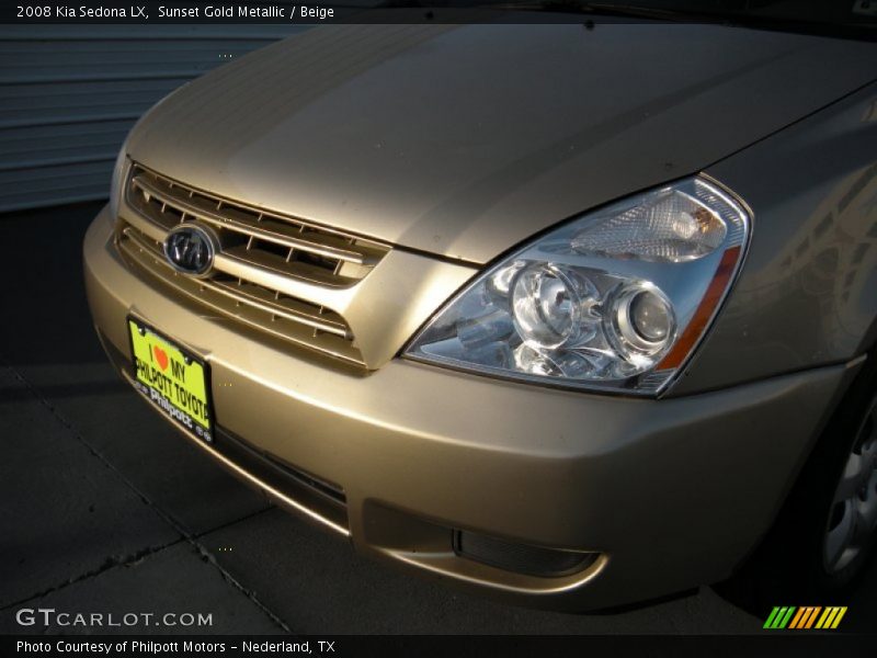 Sunset Gold Metallic / Beige 2008 Kia Sedona LX