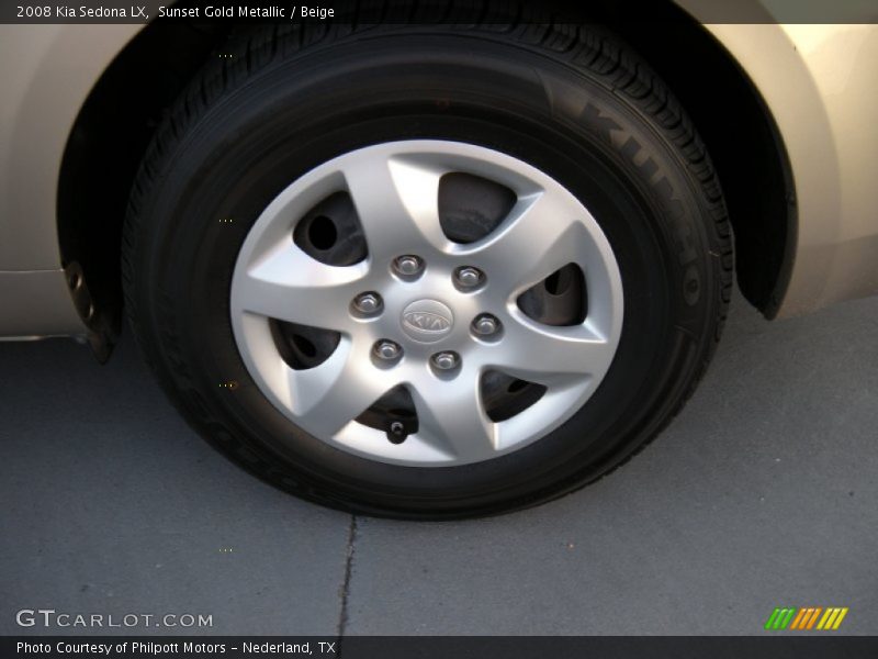 Sunset Gold Metallic / Beige 2008 Kia Sedona LX