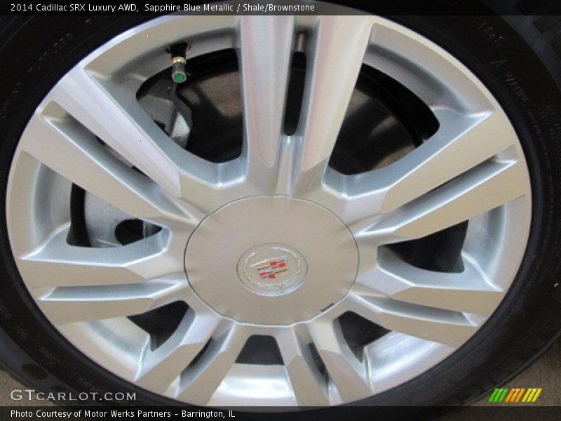 Sapphire Blue Metallic / Shale/Brownstone 2014 Cadillac SRX Luxury AWD