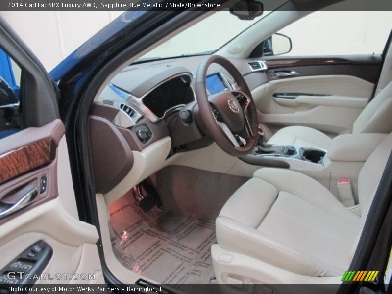 Sapphire Blue Metallic / Shale/Brownstone 2014 Cadillac SRX Luxury AWD