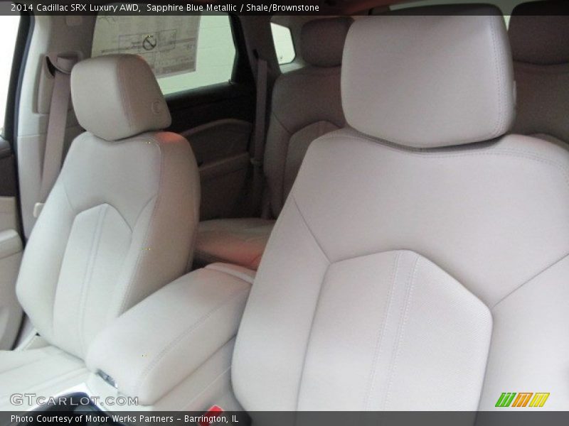 Sapphire Blue Metallic / Shale/Brownstone 2014 Cadillac SRX Luxury AWD