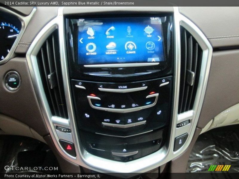 Sapphire Blue Metallic / Shale/Brownstone 2014 Cadillac SRX Luxury AWD