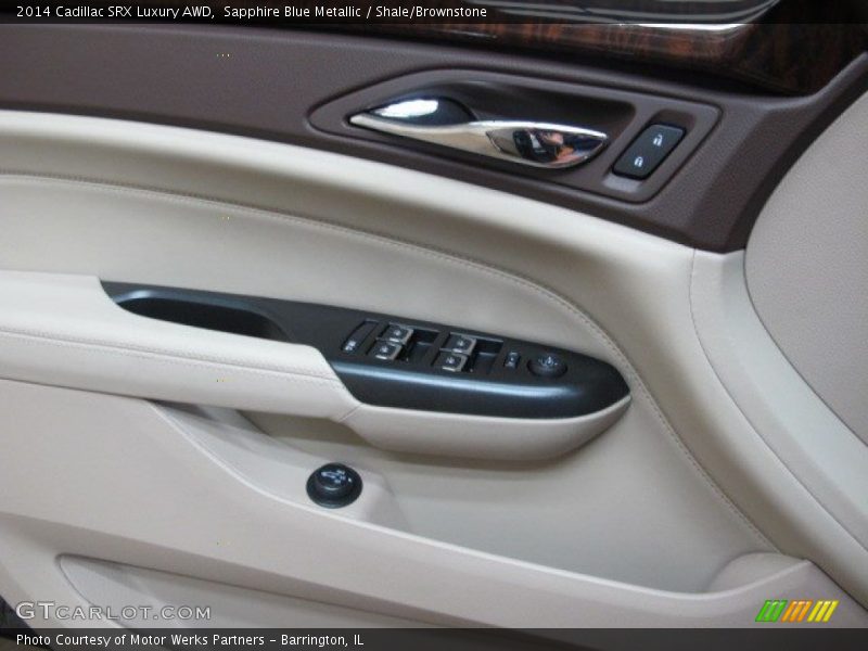 Sapphire Blue Metallic / Shale/Brownstone 2014 Cadillac SRX Luxury AWD