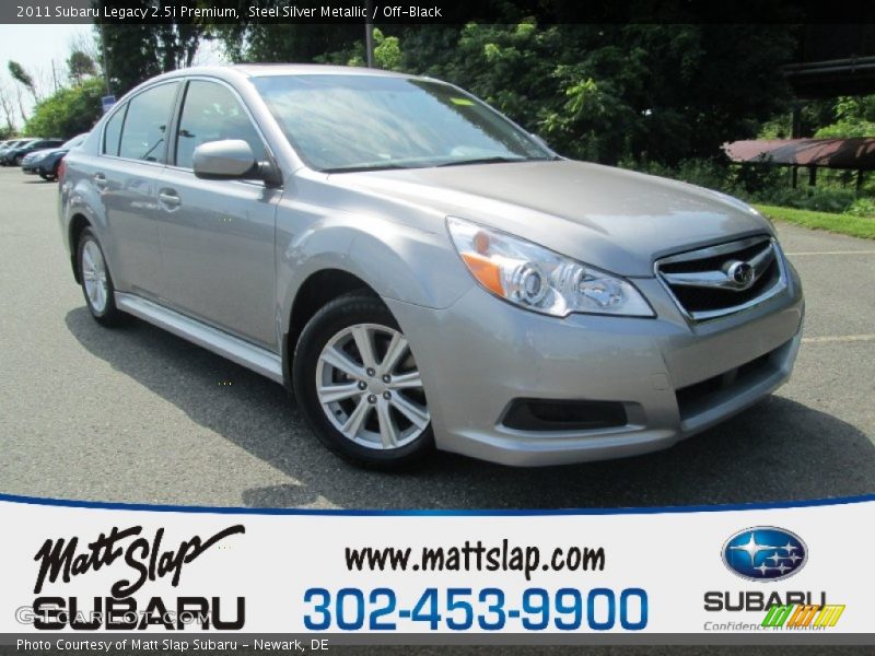 Steel Silver Metallic / Off-Black 2011 Subaru Legacy 2.5i Premium