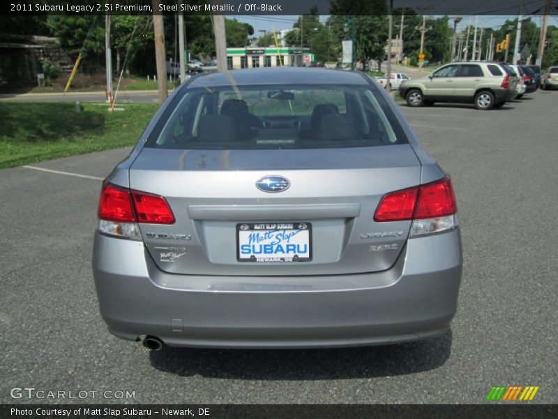 Steel Silver Metallic / Off-Black 2011 Subaru Legacy 2.5i Premium