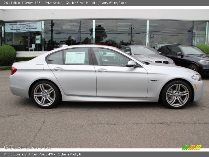 Glacier Silver Metallic / Ivory White/Black 2014 BMW 5 Series 535i xDrive Sedan