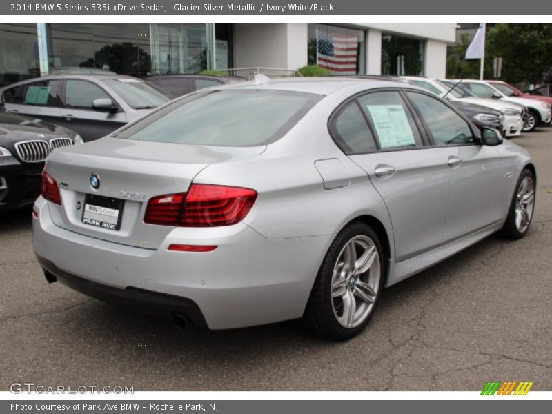 Glacier Silver Metallic / Ivory White/Black 2014 BMW 5 Series 535i xDrive Sedan