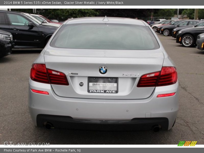 Glacier Silver Metallic / Ivory White/Black 2014 BMW 5 Series 535i xDrive Sedan