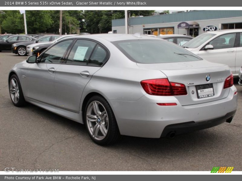 Glacier Silver Metallic / Ivory White/Black 2014 BMW 5 Series 535i xDrive Sedan