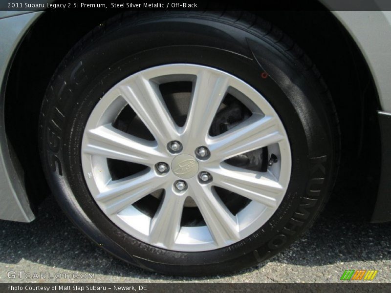 Steel Silver Metallic / Off-Black 2011 Subaru Legacy 2.5i Premium