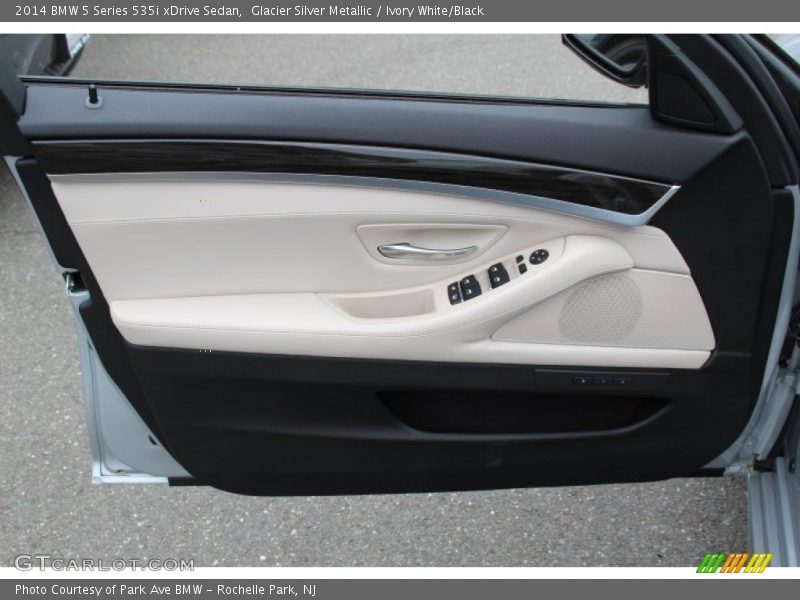 Glacier Silver Metallic / Ivory White/Black 2014 BMW 5 Series 535i xDrive Sedan