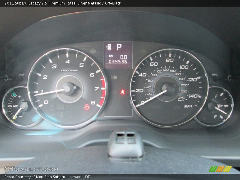 Steel Silver Metallic / Off-Black 2011 Subaru Legacy 2.5i Premium